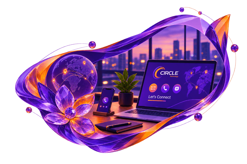 Circle Technology Contact Us 3D Artwork